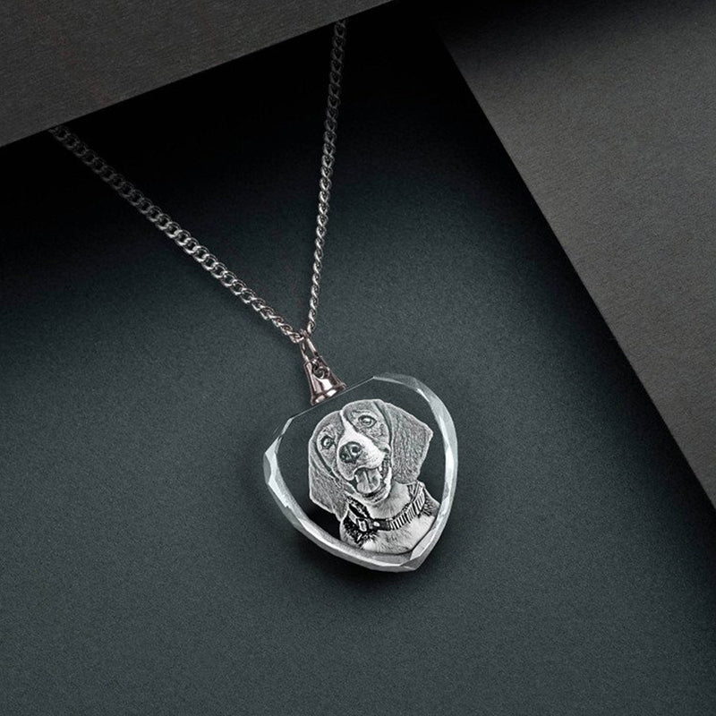 Personalized 3D photo necklace with laser engraving