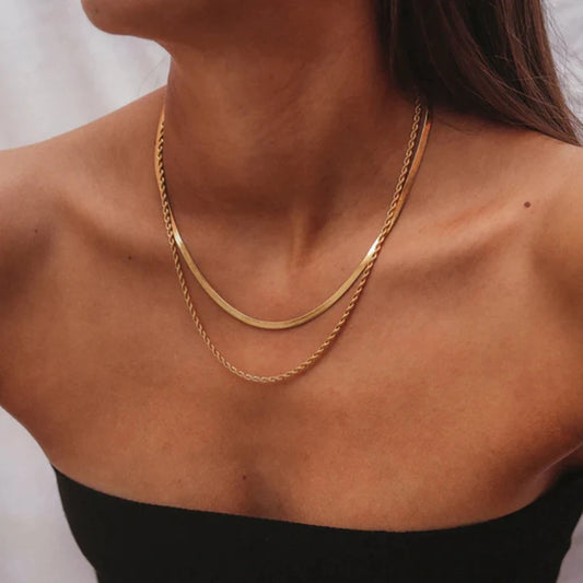 18K Gold Plated Layer Necklace