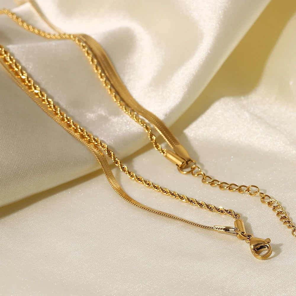 18K Gold Plated Layer Necklace