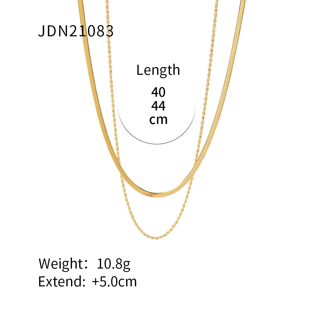 18K Gold Plated Layer Necklace