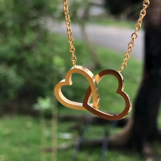 Double Heart Necklaces For Women