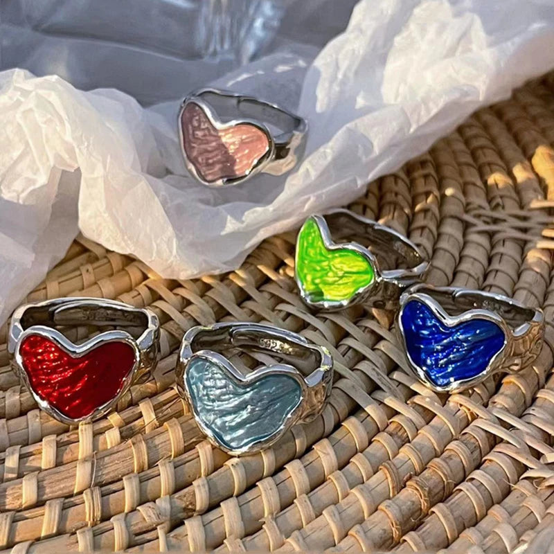 Marina Geometric Heart Ring