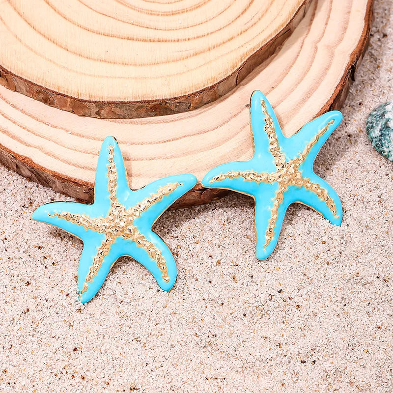 Metal Starfish Stud Earring