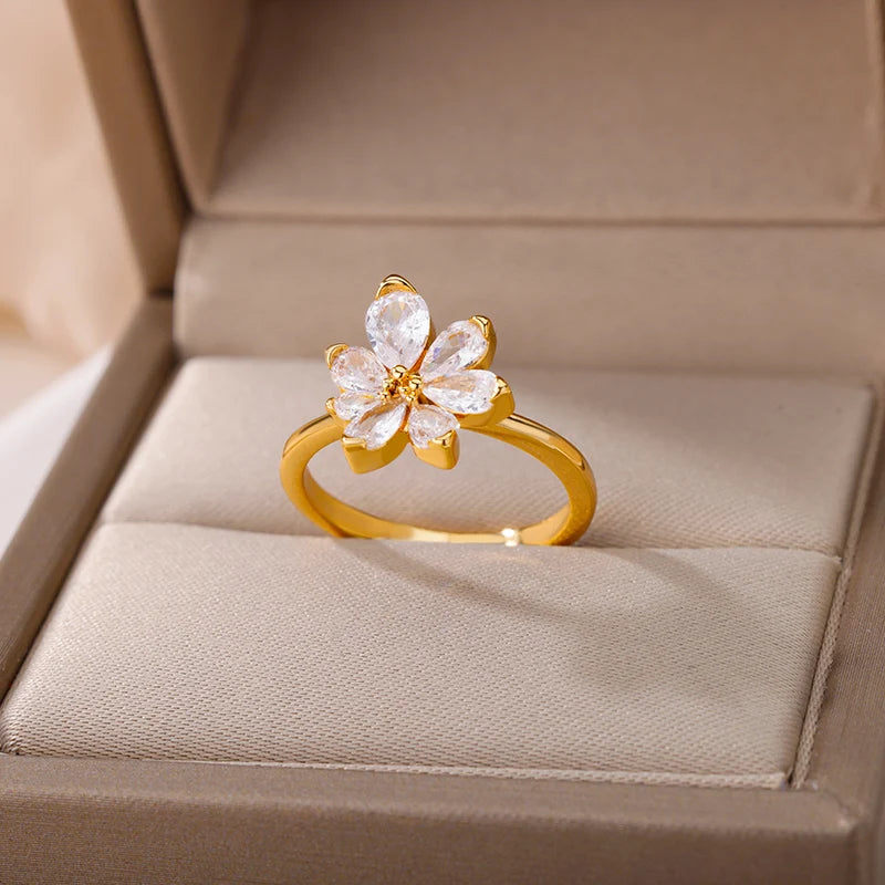 Luxury  Flower Rings