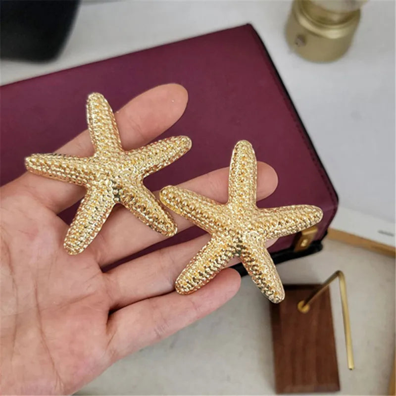 Metal Starfish Stud Earring