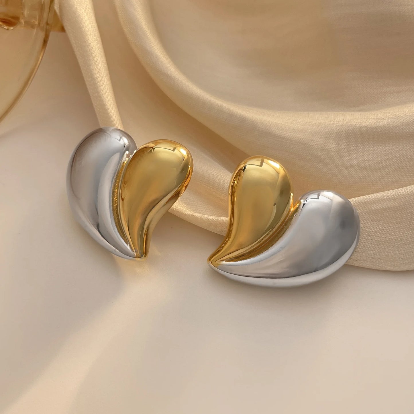 Heart Stud Earrings Waterproof