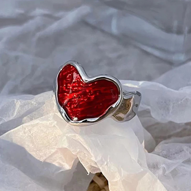 Marina Geometric Heart Ring