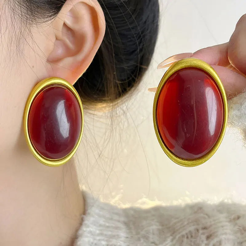 Oval Resin Earring