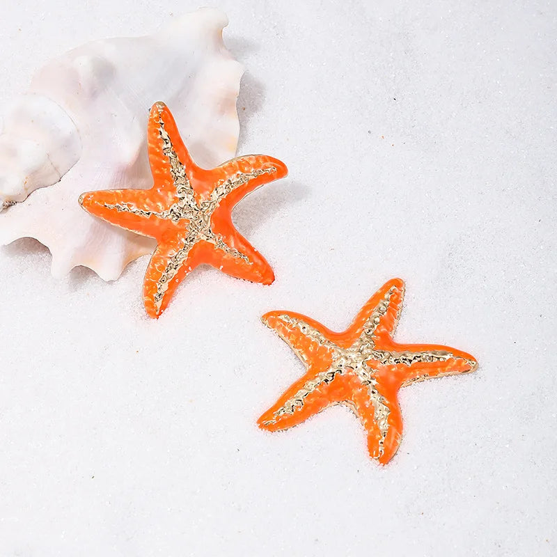 Metal Starfish Stud Earring