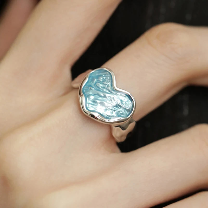 Marina Geometric Heart Ring