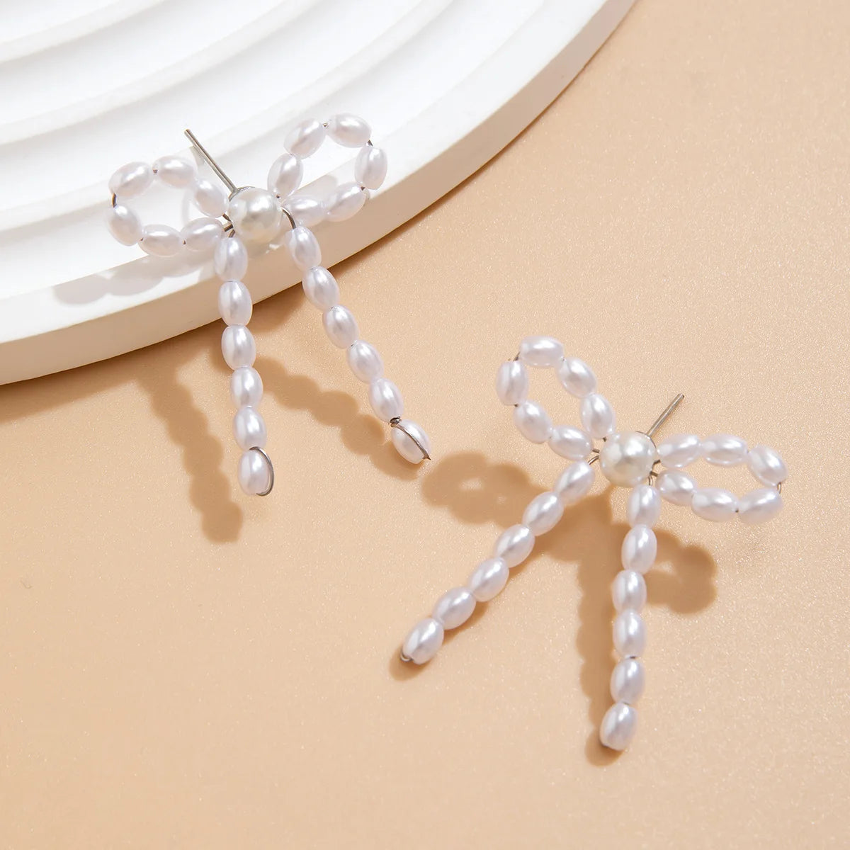 Pearl Bow Earrings