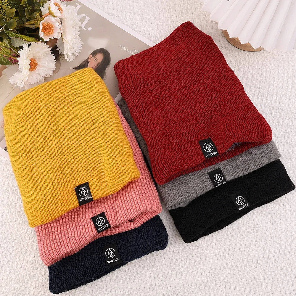 Aida Windproof Plush Warm Knitted Scarf