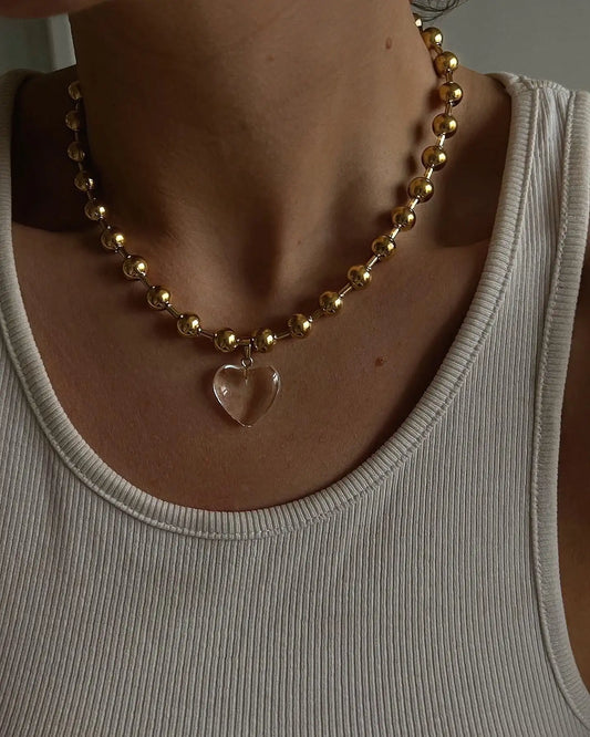 Minimalist Round Ball Necklace