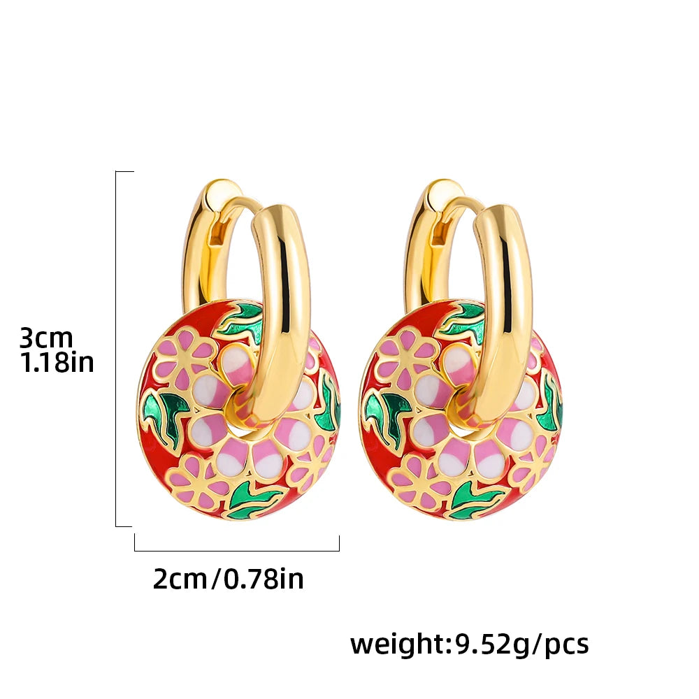 New Trend Colorful Flower Earring