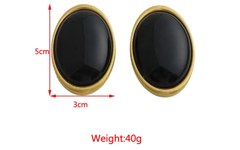 Oval Resin Earring