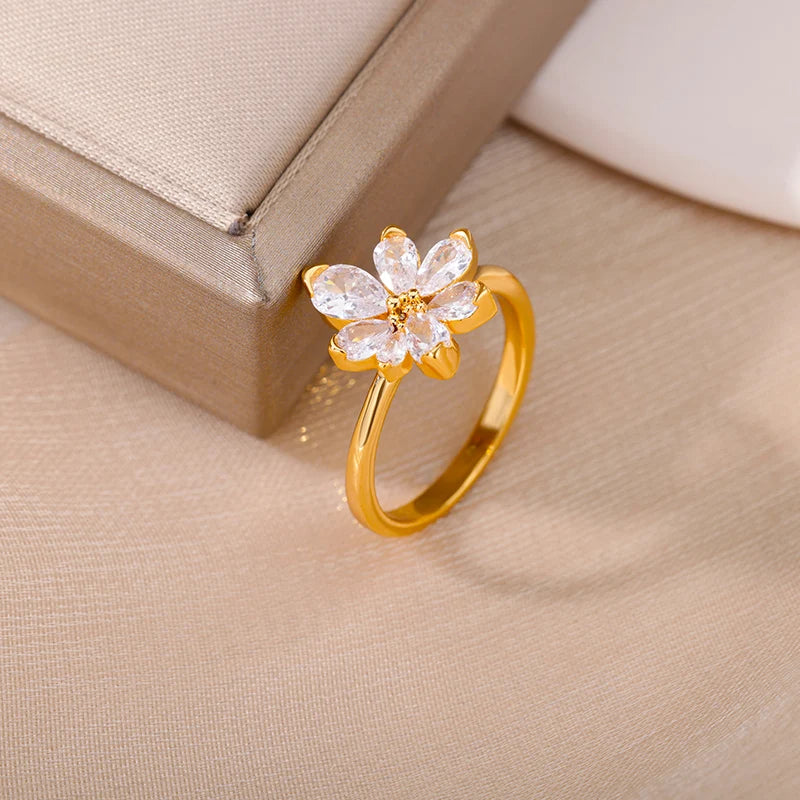 Luxury  Flower Rings