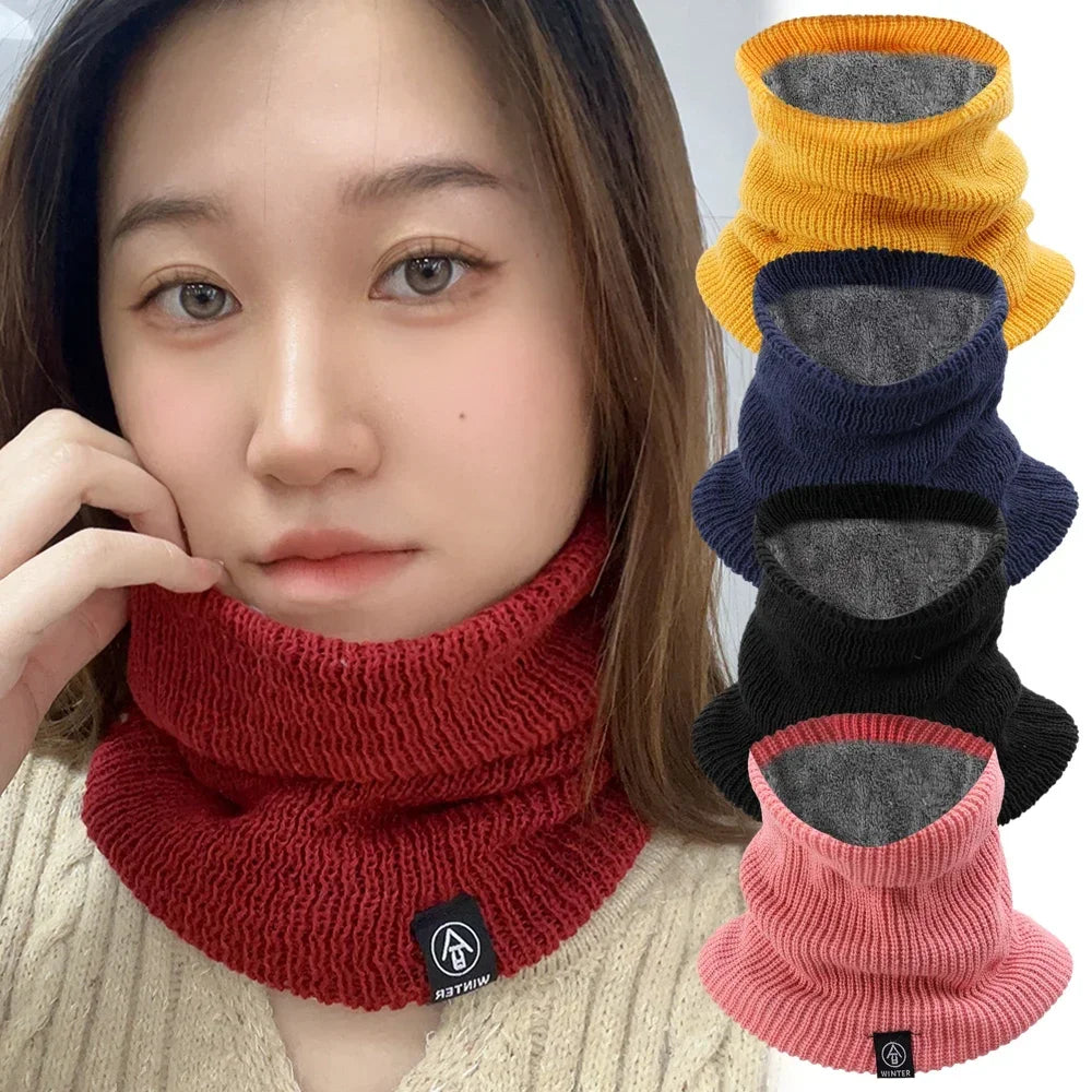 Aida Windproof Plush Warm Knitted Scarf