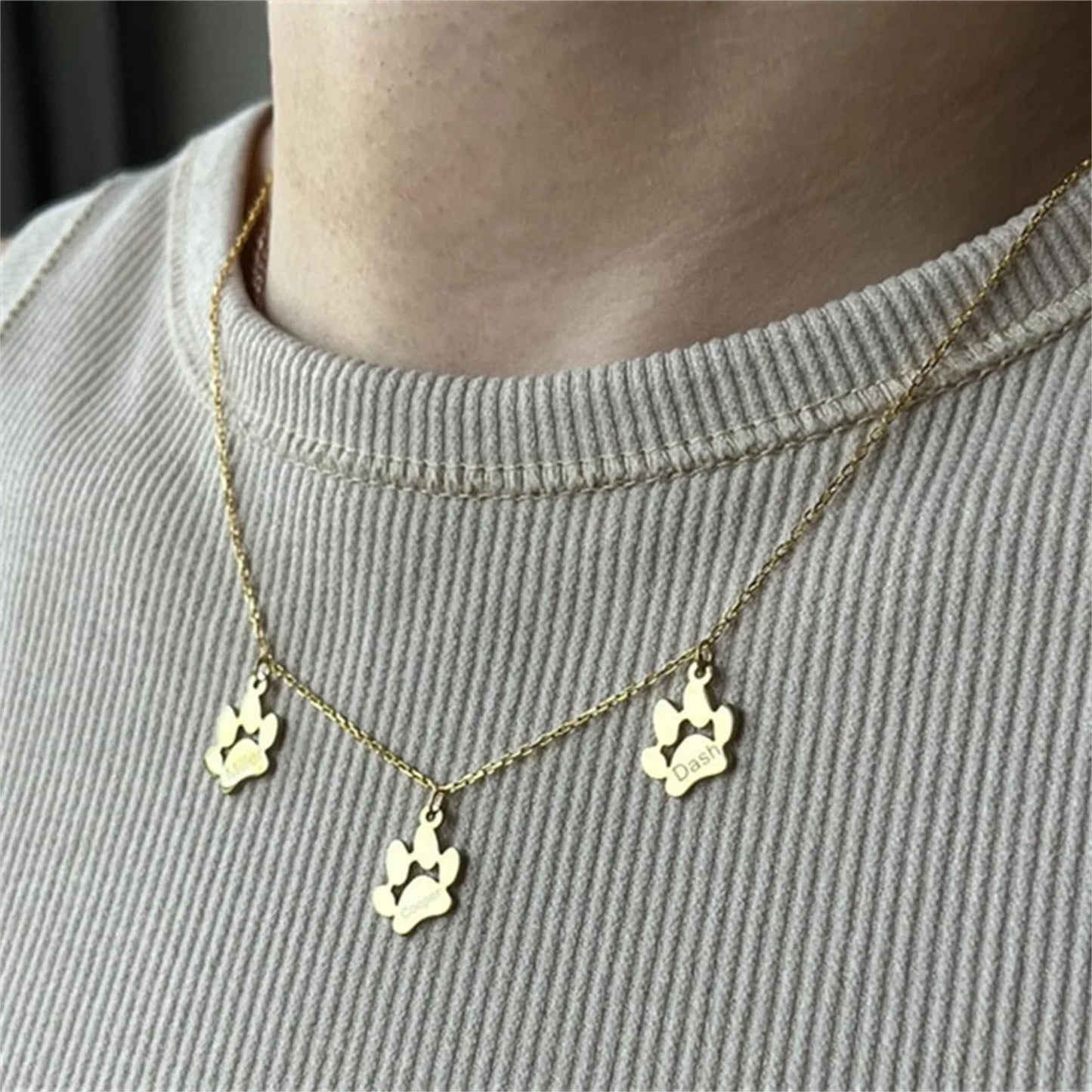 Personalized Dog Paw Necklace