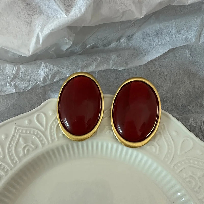 Oval Resin Earring