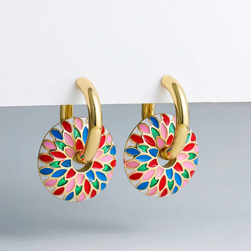 New Trend Colorful Flower Earring