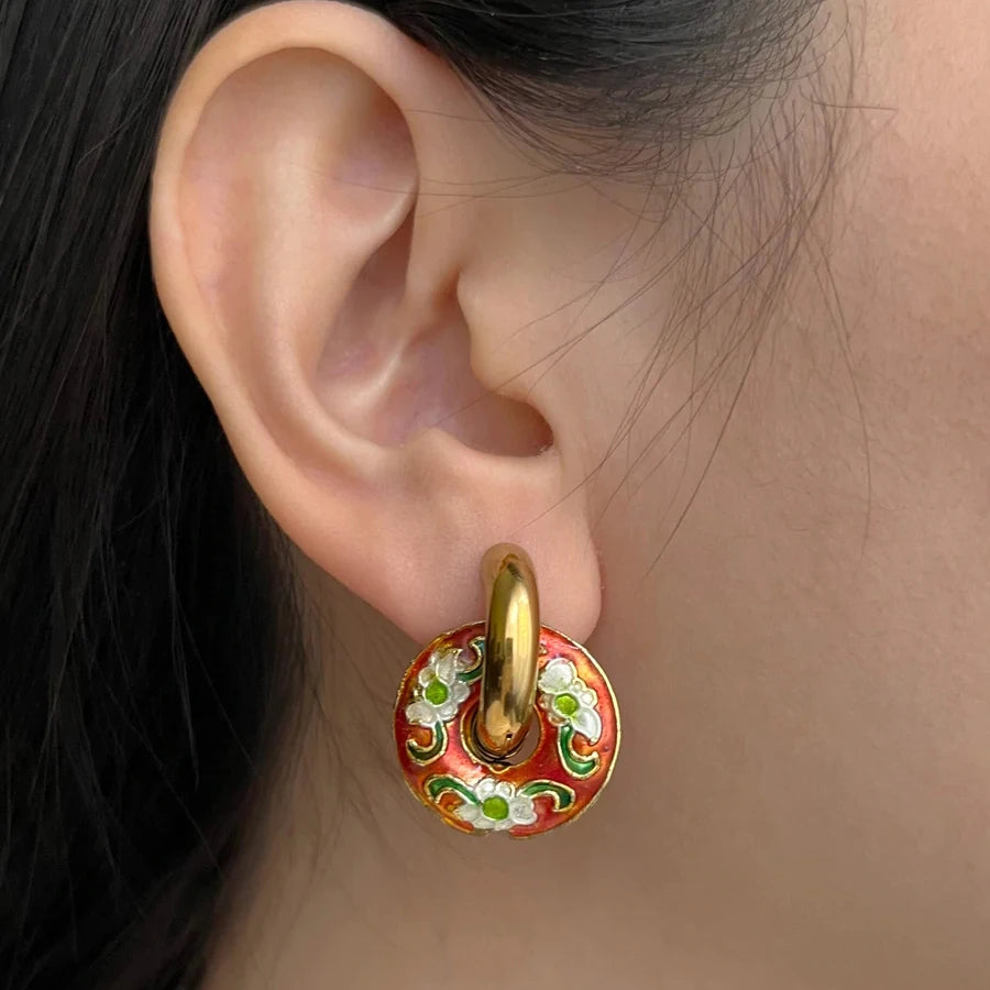 New Trend Colorful Flower Earring