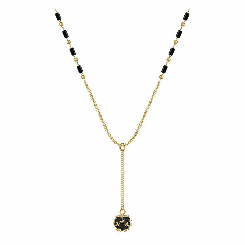 Zircon Ball Pendant Necklace