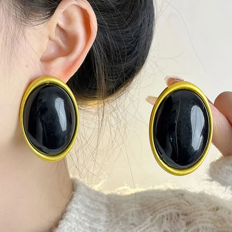 Oval Resin Earring