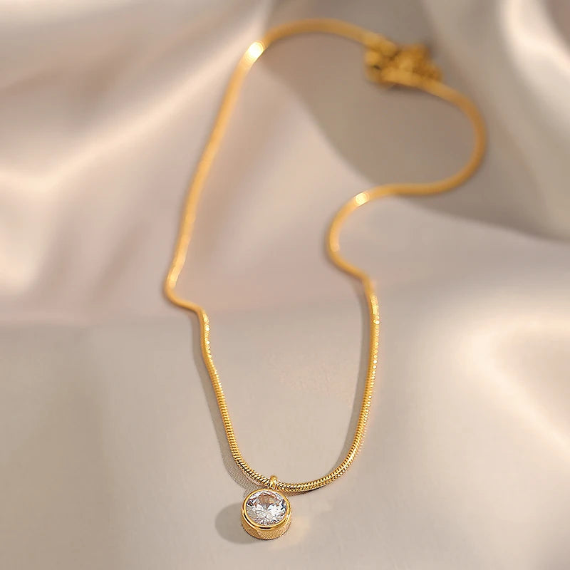 Oval Gold Necklace