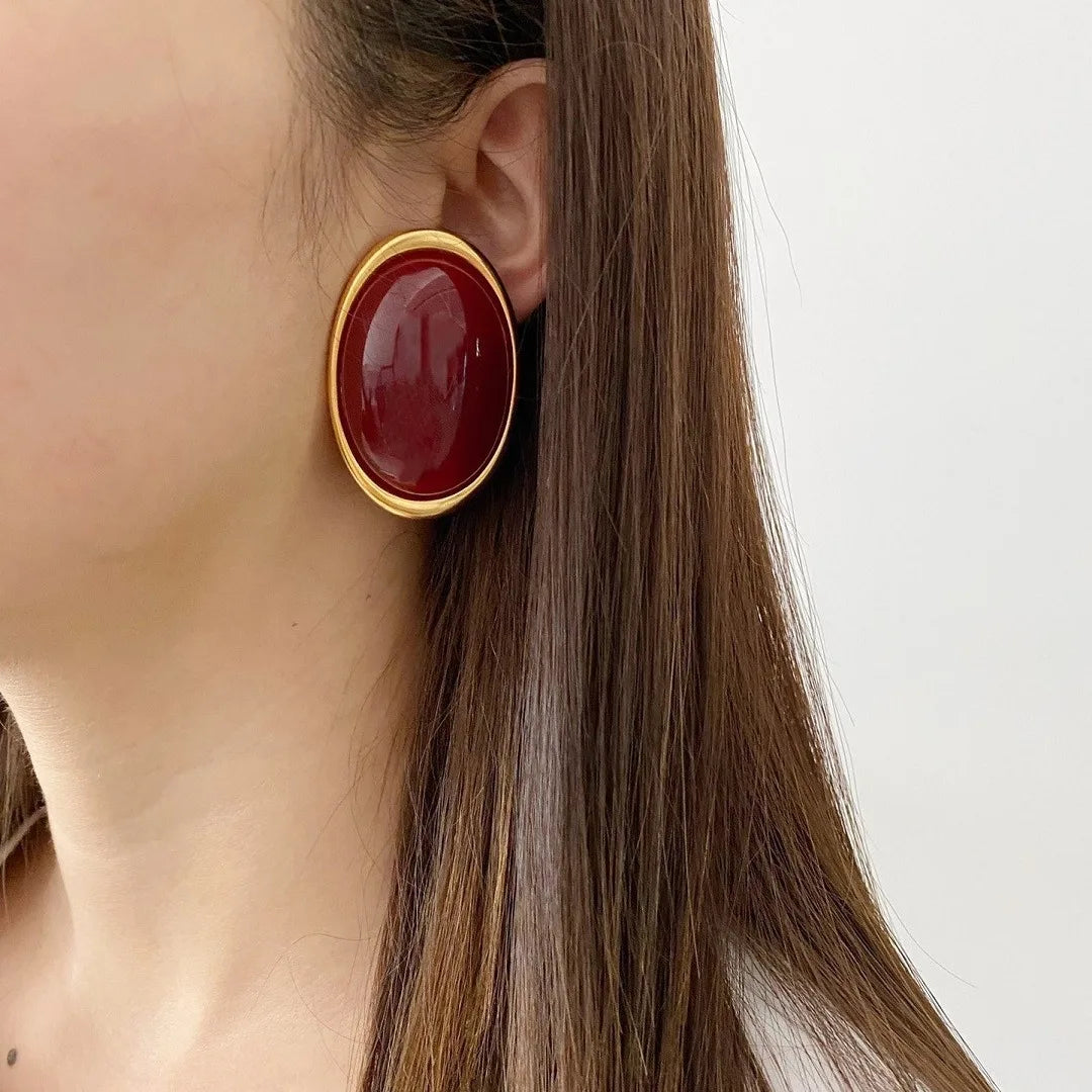 Oval Resin Earring