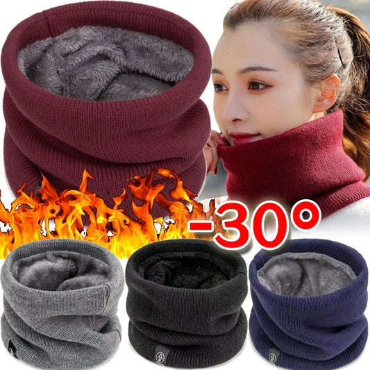 Aida Windproof Plush Warm Knitted Scarf