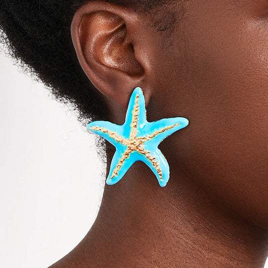 Metal Starfish Stud Earring