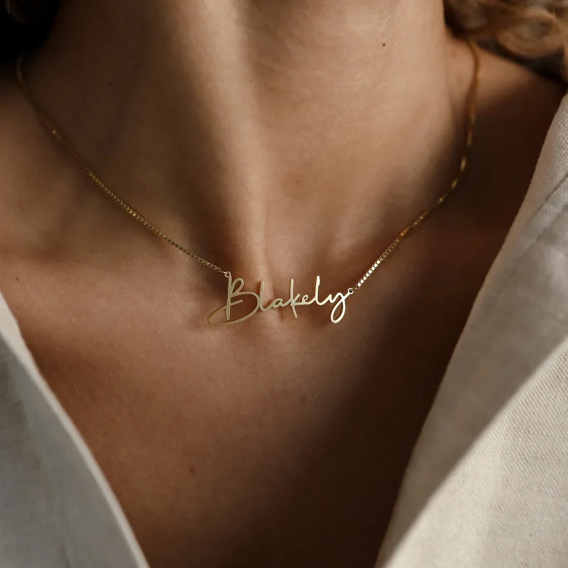 Custom Name Necklace Dainty Fashion Pendant